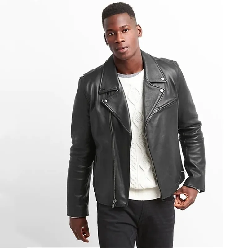 Мужская куртка из натуральной кожи с коротким рукавом, на молнии, модная, в городском стиле, для осени и весны, повседневная, без рисунков, без текстуры.
Мужская куртка из натуральной кожи с коротким рукавом, на молнии, модная, в городском стиле, для осени и весны, повседневная, без рисунков, без текстуры.