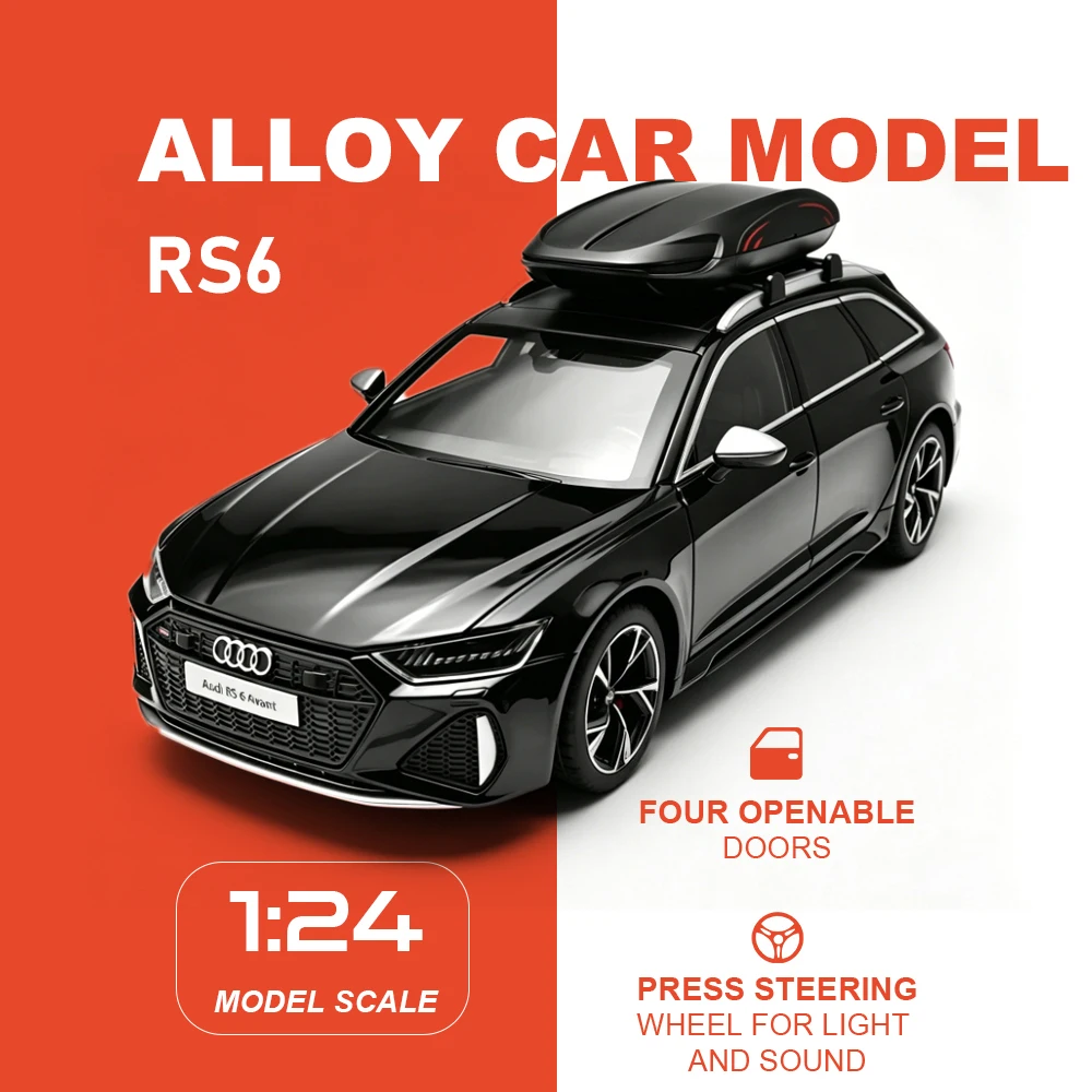 1:24 Scale RS6 RS7 Car Model Toy Doors Opend Sound Light Miniature Models Shock Absorption Pull Back Vehicle Desktop Decorations
1:24 Scale RS6 RS7 Car Model Toy Doors Opend Sound Light Miniature Models Shock Absorption Pull Back Vehicle Desktop Decorations