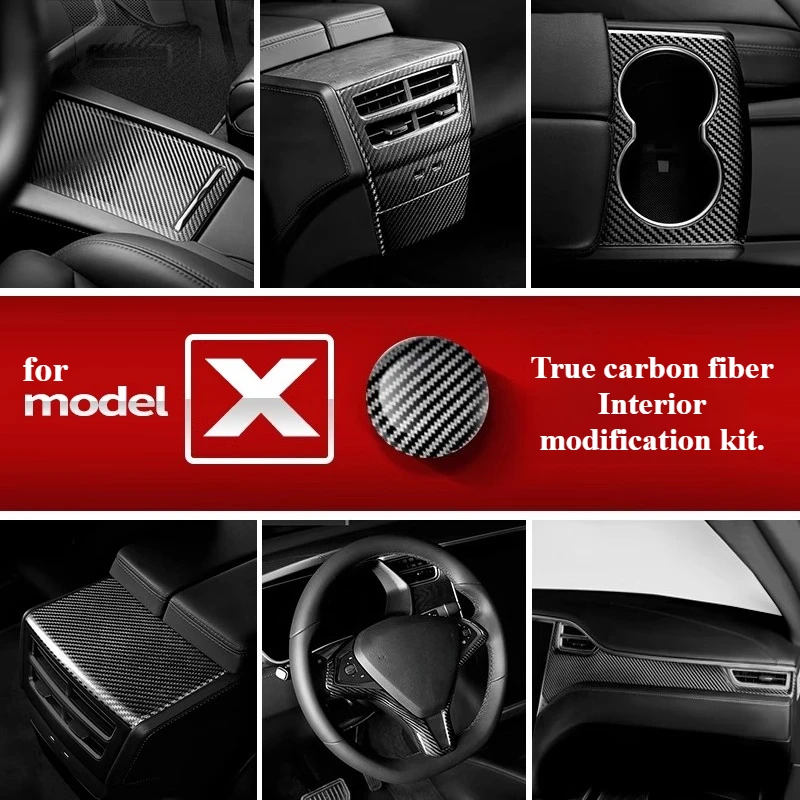 For Tesla Model X True Carbon Fiber Car Interior Modification Kit Carbon Fiber Decor Center Console Air Outlet Navigation Frame
For Tesla Model X True Carbon Fiber Car Interior Modification Kit Carbon Fiber Decor Center Console Air Outlet Navigation Frame