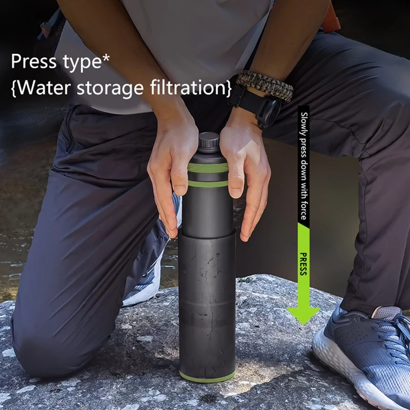 A04R Water Purifier Bottle with Filter for Hiking, Camping, Survival, Travel - ABS Material, Portable Outdoor Water Filter
A04R Water Purifier Bottle with Filter for Hiking, Camping, Survival, Travel - ABS Material, Portable Outdoor Water Filter