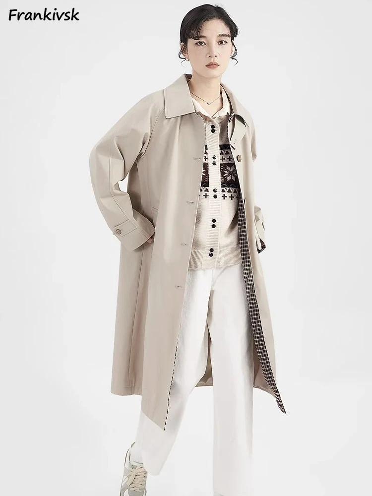 Trench Women Korean Style Advanced All-match Fashion Aesthetic Long Sleeve Office Lady Harajuku Simple Popular Outwear Autumn
Trench Women Korean Style Advanced All-match Fashion Aesthetic Long Sleeve Office Lady Harajuku Simple Popular Outwear Autumn