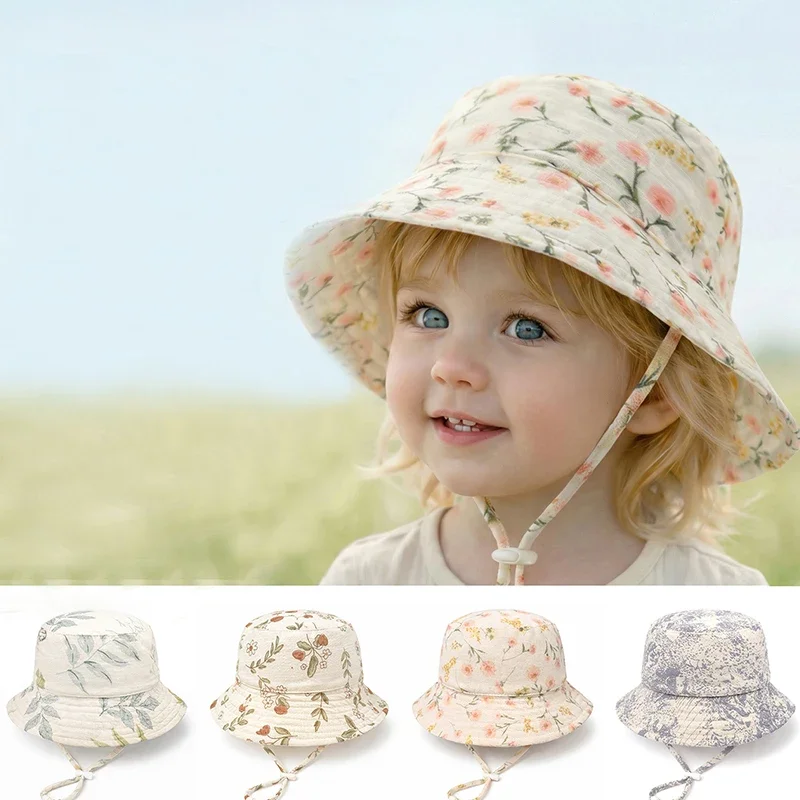 Summer Baby Cotton Sun Hat Cute Flower Print Fisherman Hats Toddler Kids Sunshade Outdoor Wide Brim Basin Cap
Summer Baby Cotton Sun Hat Cute Flower Print Fisherman Hats Toddler Kids Sunshade Outdoor Wide Brim Basin Cap