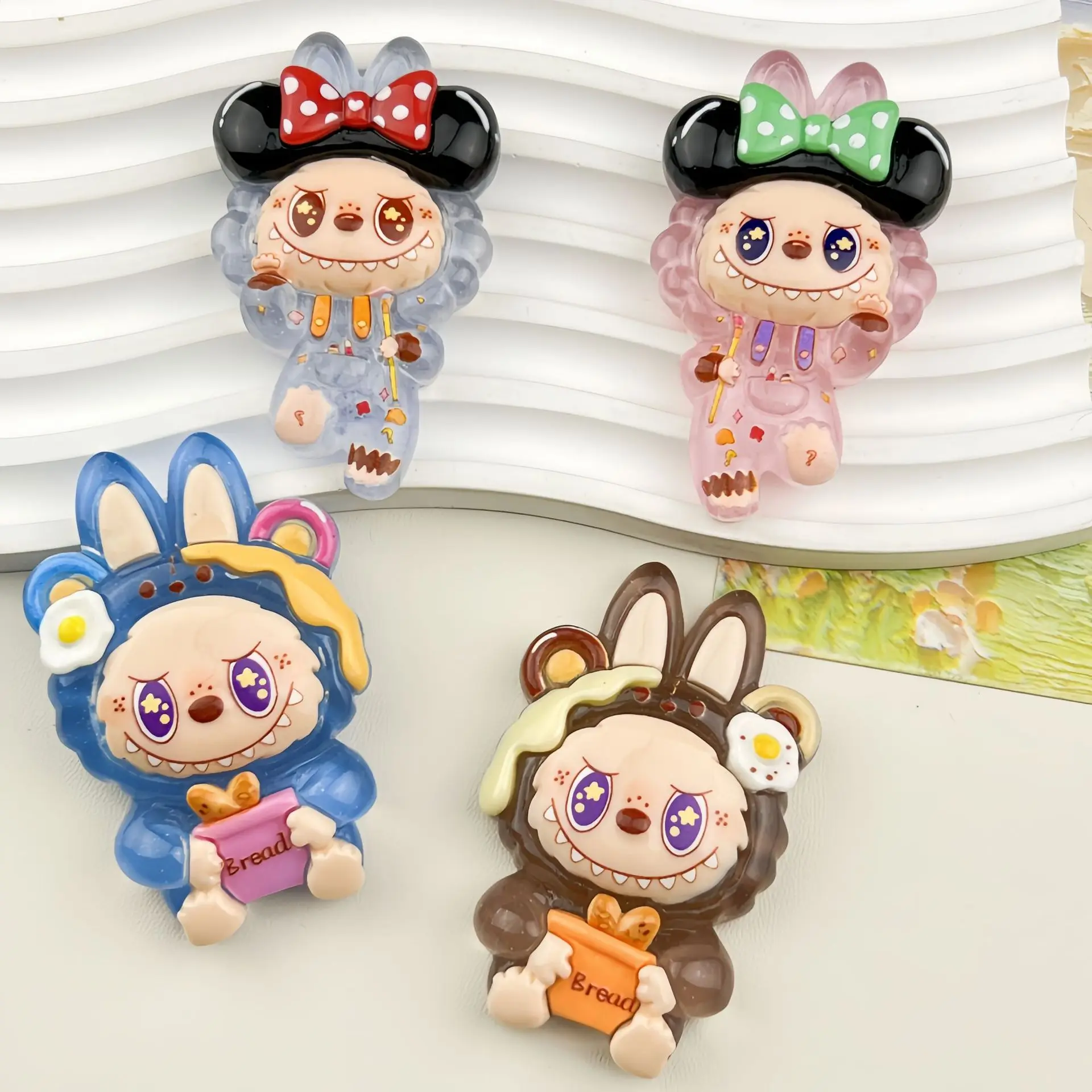 2pcs Cartoon Big Couple Luminous Labubu Resin Flatback Cabochons Handmade Mobile Phone Case Hairpin Water Cup Jewelry Charms
2pcs Cartoon Big Couple Luminous Labubu Resin Flatback Cabochons Handmade Mobile Phone Case Hairpin Water Cup Jewelry Charms