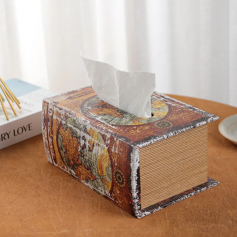 Retro European Simulation Book Tissue Box Wooden Coffee Table Napkin Storage Box Living Room Decoration Leather Tissue Organizer
Retro European Simulation Book Tissue Box Wooden Coffee Table Napkin Storage Box Living Room Decoration Leather Tissue Organizer