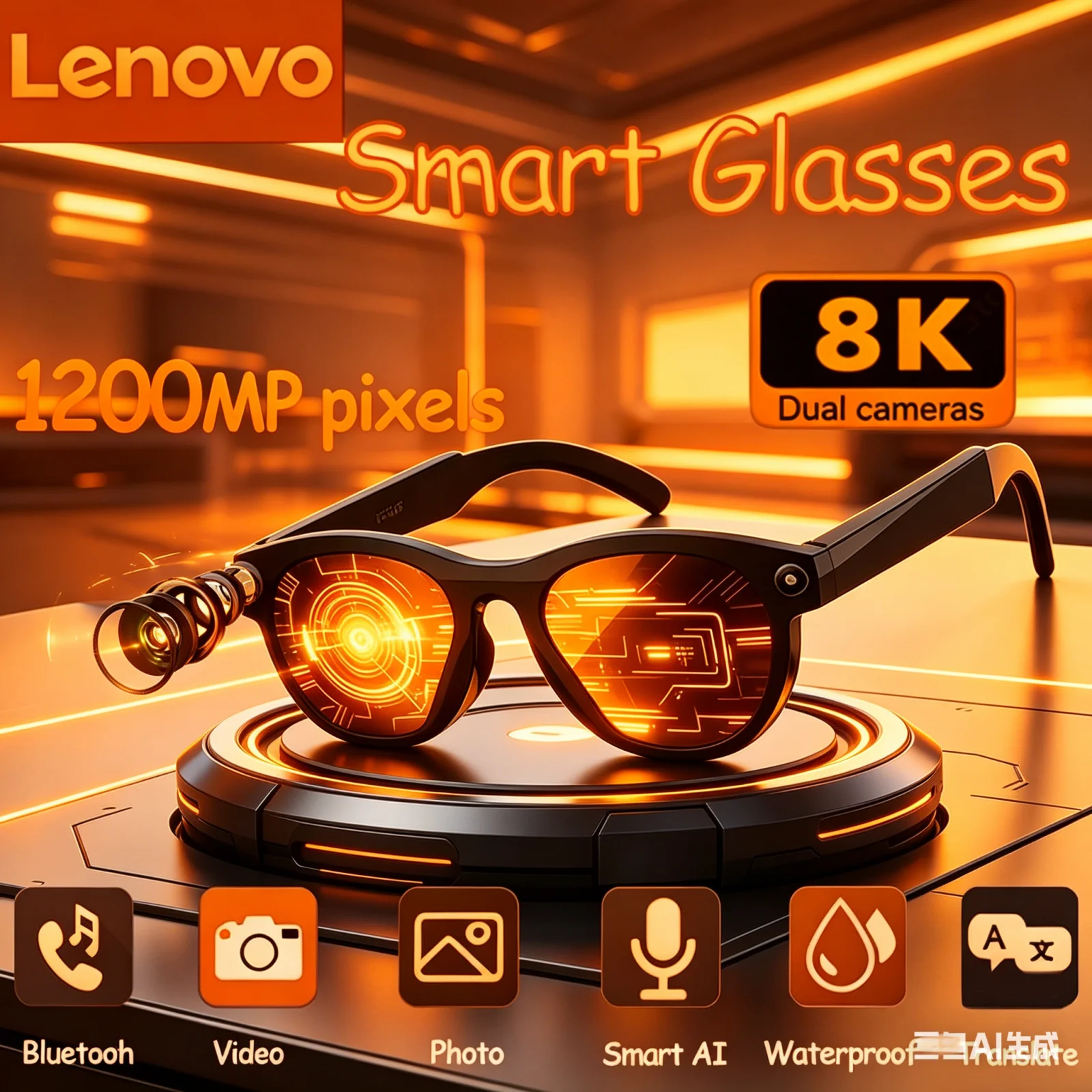 Новые умные очки 8K HD с ИИ, меняющие цвет, с функцией перевода, камерой, Bluetooth-звонками, голосовым помощником и управлением музыкой
Новые умные очки 8K HD с ИИ, меняющие цвет, с функцией перевода, камерой, Bluetooth-звонками, голосовым помощником и управлением музыкой