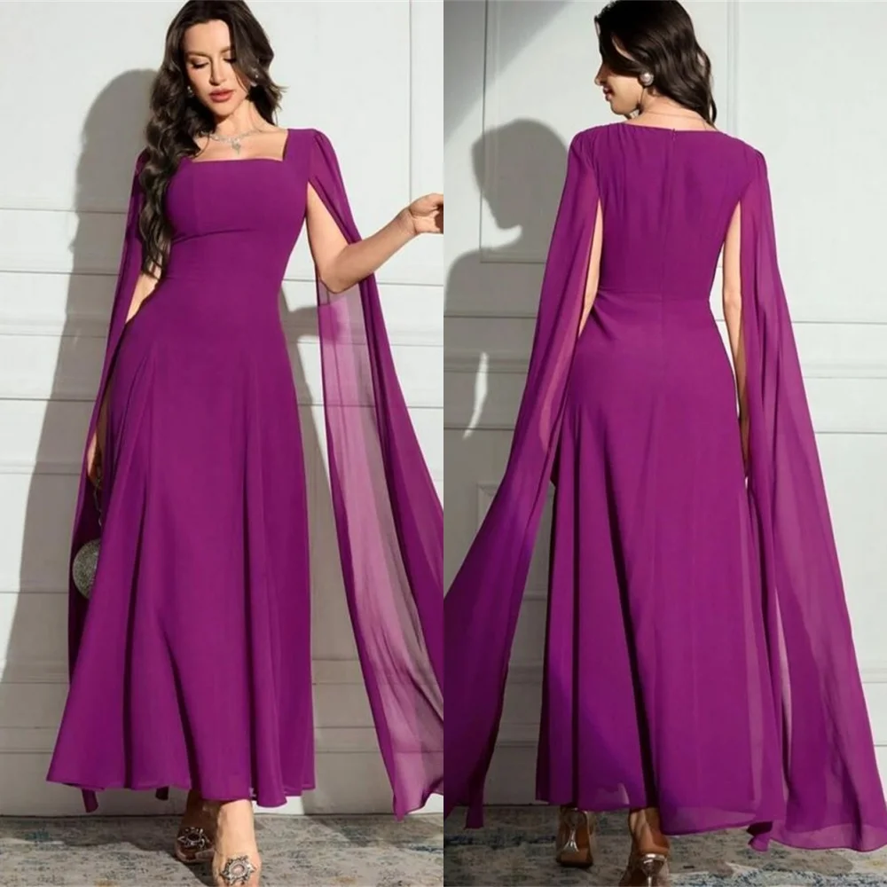 Customized Simple Jersey Evening Dress Elegant Square Collar Homecoming Dresses Classic Sweep Train Special Occasion Gowns
Customized Simple Jersey Evening Dress Elegant Square Collar Homecoming Dresses Classic Sweep Train Special Occasion Gowns
