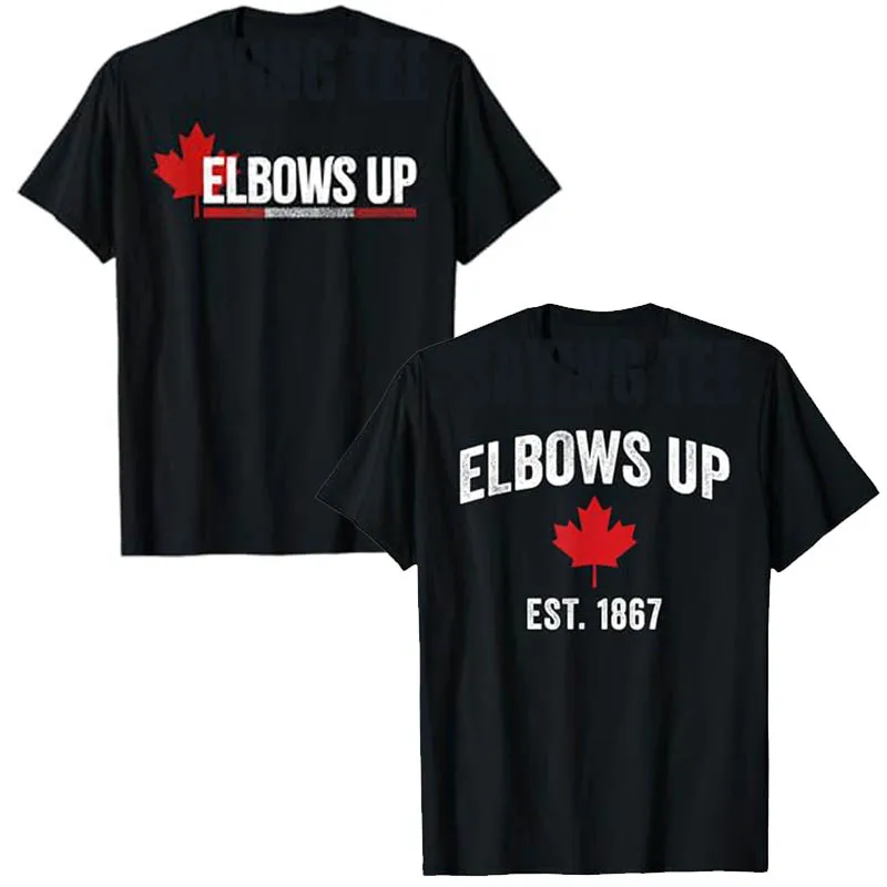 Elbows Up Canada Est 1867 Proud Canadian Strong Canada Flag T-Shirt Patriotic Graphic Saying Tee Novelty Gift Short Sleeve Tops
Elbows Up Canada Est 1867 Proud Canadian Strong Canada Flag T-Shirt Patriotic Graphic Saying Tee Novelty Gift Short Sleeve Tops