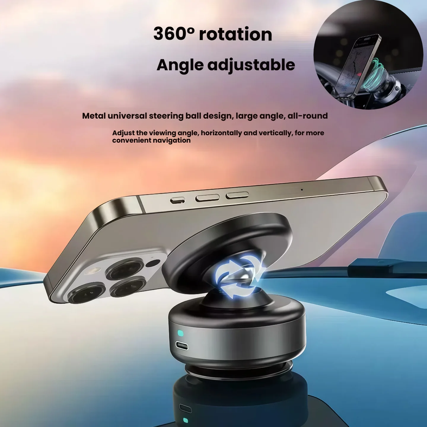 Car Magnetic Phone Mount Vacuum Adsorption 360 Rotating Aluminum Alloy Holder For iPhone And Above Smartphones
Car Magnetic Phone Mount Vacuum Adsorption 360 Rotating Aluminum Alloy Holder For iPhone And Above Smartphones