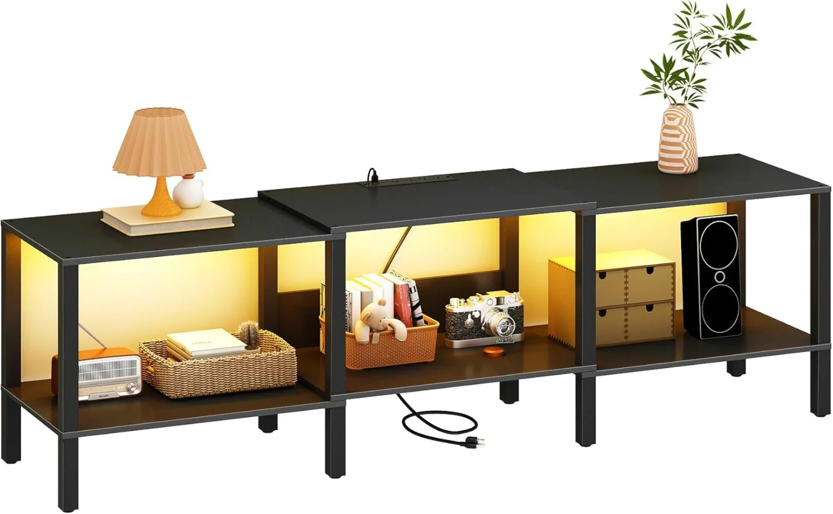 Black LED W/ Power Outlet Fr Living Room+75 Inch Wood TV Media Console for 45/55/65/75 Inch TVs Media Entertainment Cente,Black
Black LED W/ Power Outlet Fr Living Room+75 Inch Wood TV Media Console for 45/55/65/75 Inch TVs Media Entertainment Cente,Black