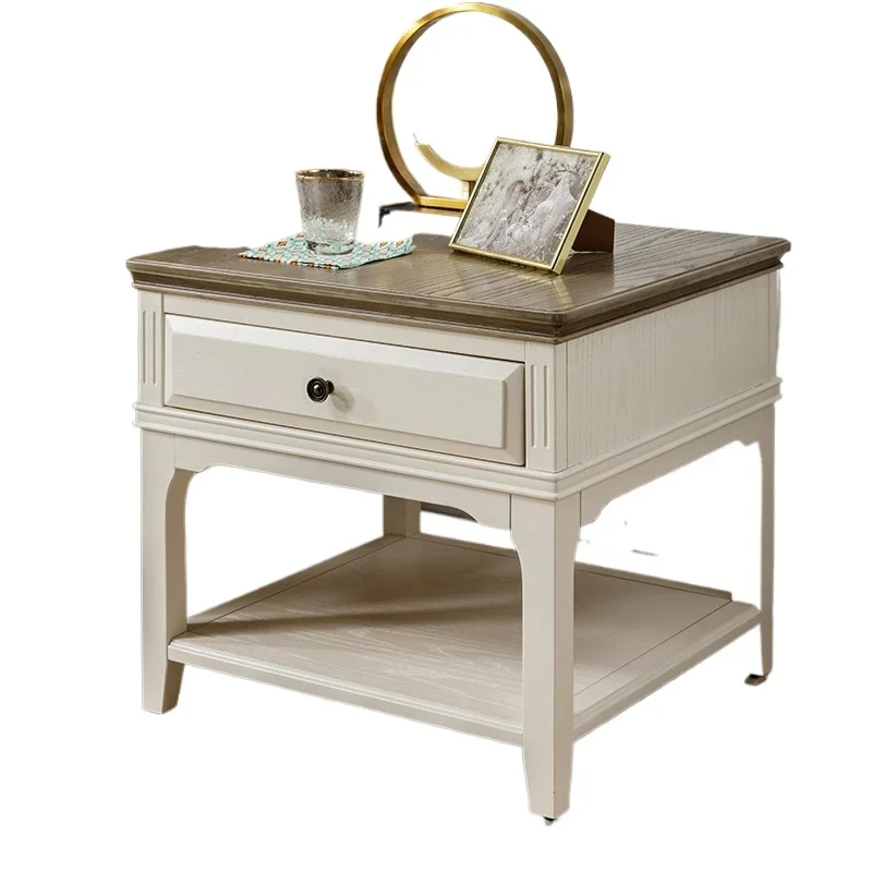 American country side table, all solid wood Mediterranean furniture, log phone table, small square table 
American country side table, all solid wood Mediterranean furniture, log phone table, small square table