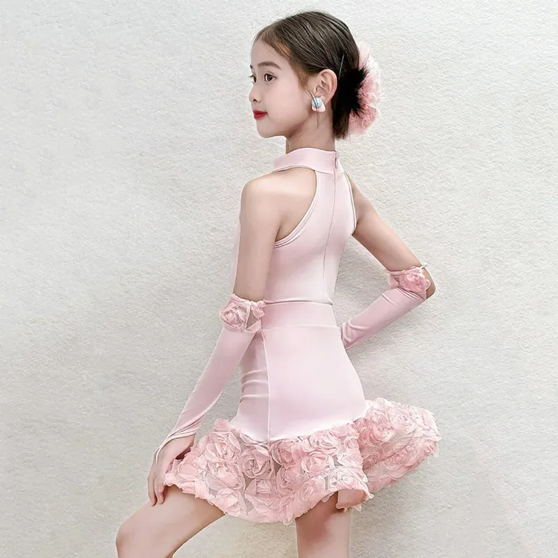 2026 Children Girls Latin Dancewear Practice Sleeveless Bodysuit and Rose Flower Ruffles Skirt Rumba Dance Competition Costume
2026 Children Girls Latin Dancewear Practice Sleeveless Bodysuit and Rose Flower Ruffles Skirt Rumba Dance Competition Costume