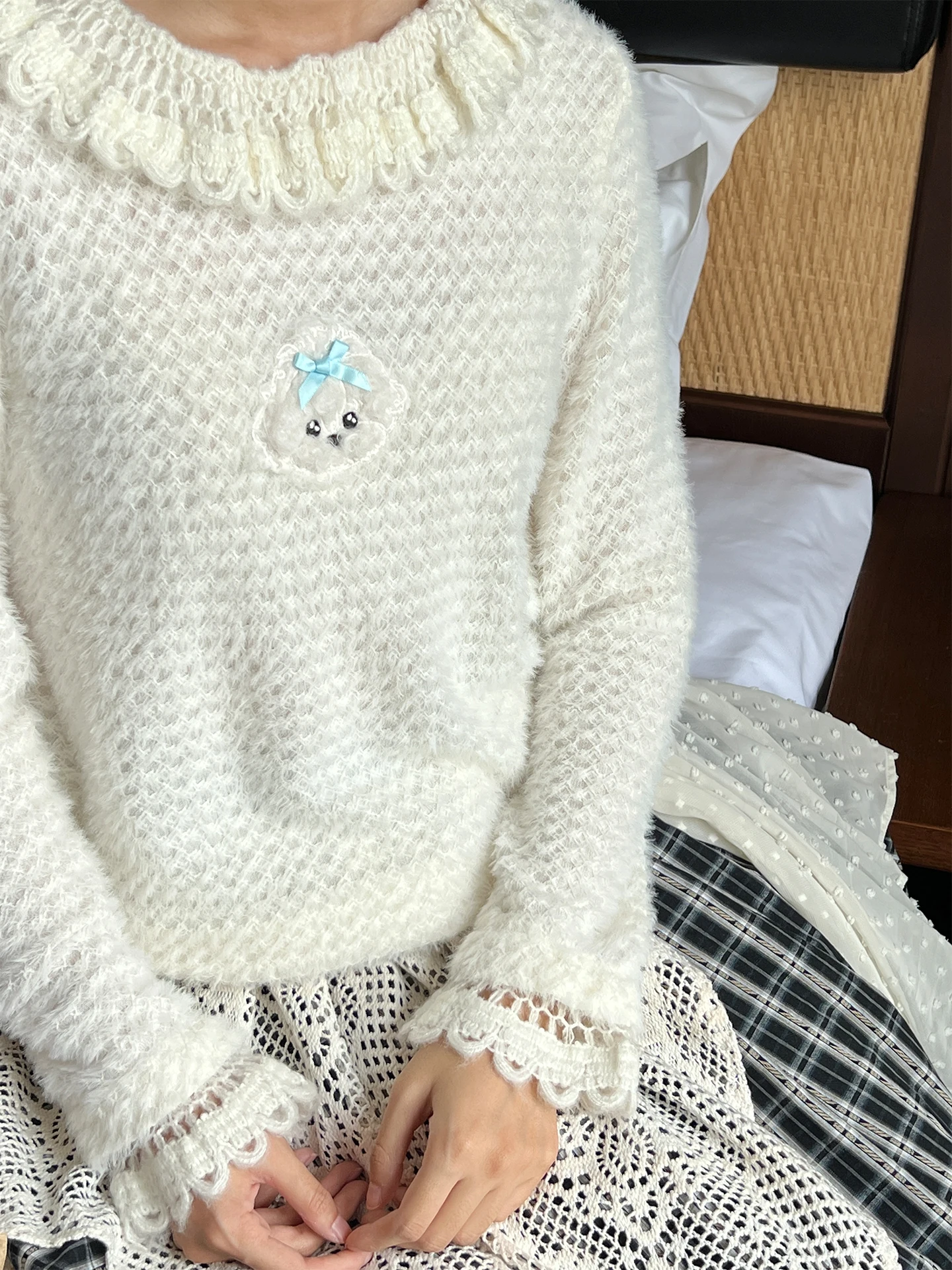 Sweet Sle Вязаная основа irt Женская круглая Ne Вышитая белая собака Вышивка Длинная све Теплая облегающая внутренняя одежда All Match
Sweet Sle Вязаная основа irt Женская круглая Ne Вышитая белая собака Вышивка Длинная све Теплая облегающая внутренняя одежда All Match