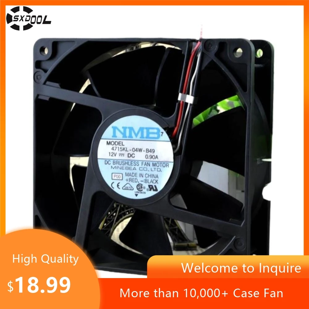 12038 120mm Fan For 4715KL-04W-B49 12V 0.9A 120x120x38mm Fan, Dual Ball Bearings Efficient Cooling in High-Power Applications
12038 120mm Fan For 4715KL-04W-B49 12V 0.9A 120x120x38mm Fan, Dual Ball Bearings Efficient Cooling in High-Power Applications