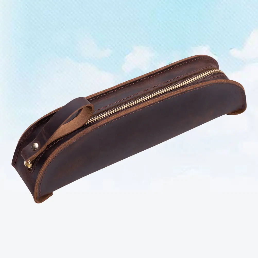 Zipper Pen Pouch Holder Pencil Bag Pen Case for Fountain Ballpoint Pen (Coffee)
Zipper Pen Pouch Holder Pencil Bag Pen Case for Fountain Ballpoint Pen (Coffee)