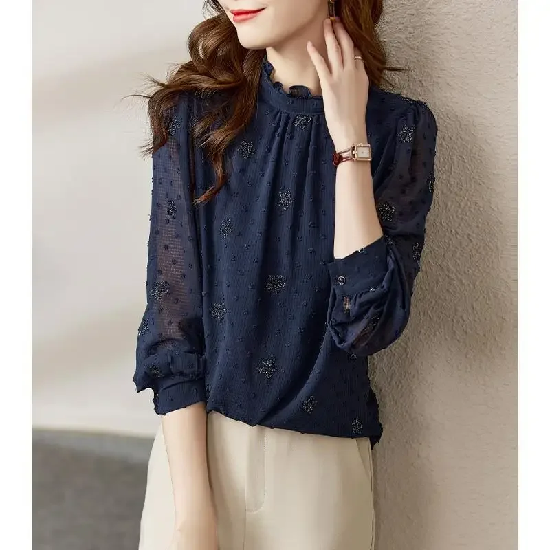 New High-End Temperament Elegant Fashion Chiffon Long Sleeve Blouses Pullovers for Women Office Lady All-match Chic Tops E6233
New High-End Temperament Elegant Fashion Chiffon Long Sleeve Blouses Pullovers for Women Office Lady All-match Chic Tops E6233