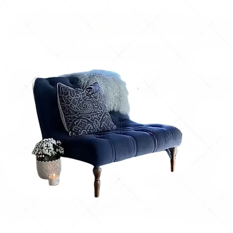 Retro home leisure living room single sofa French bedroom balcony solid wood sofa chair fabric American small apartment
Retro home leisure living room single sofa French bedroom balcony solid wood sofa chair fabric American small apartment