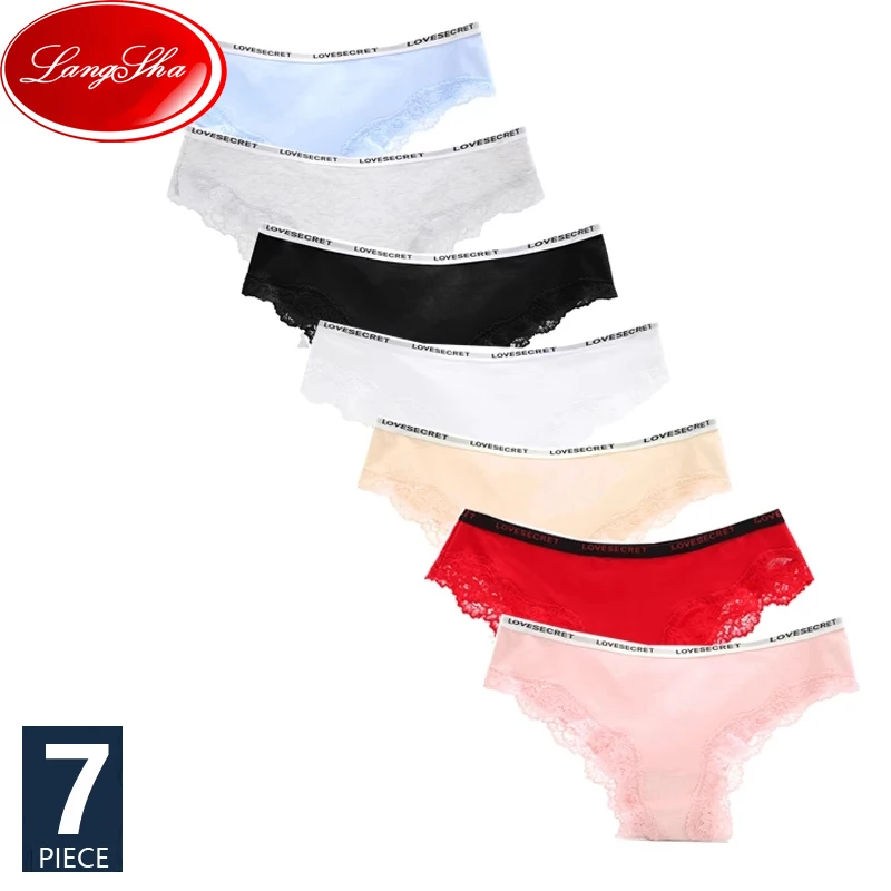 7PCS Sexy Lace Panties Cotton Women Underwear Low Waist Fashion Letter Girls Briefs Seamless Ladies Panty Thong Female Lingerie
7PCS Sexy Lace Panties Cotton Women Underwear Low Waist Fashion Letter Girls Briefs Seamless Ladies Panty Thong Female Lingerie