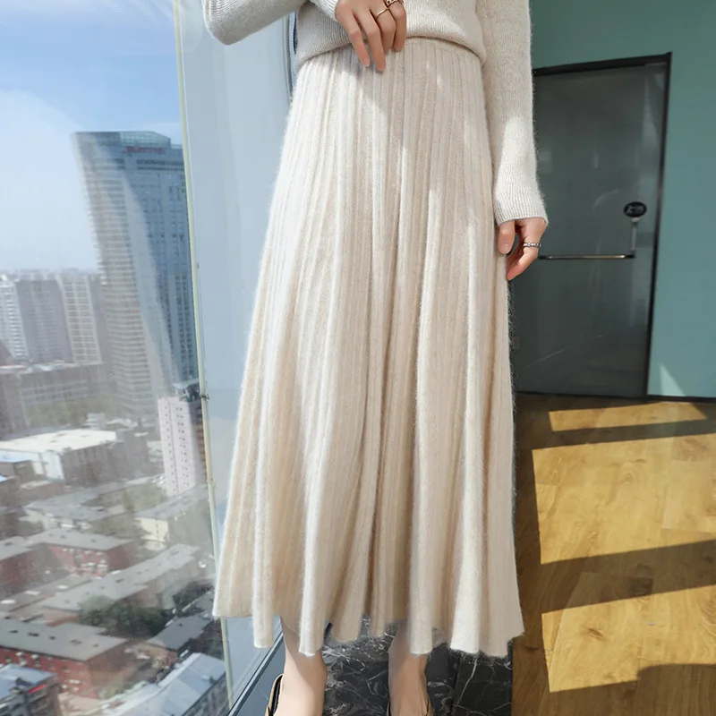 Hot selling 100% mink cashmere women's half skirt solid color knitted versatile autumn women's long mink cashmere half skirt
Hot selling 100% mink cashmere women's half skirt solid color knitted versatile autumn women's long mink cashmere half skirt