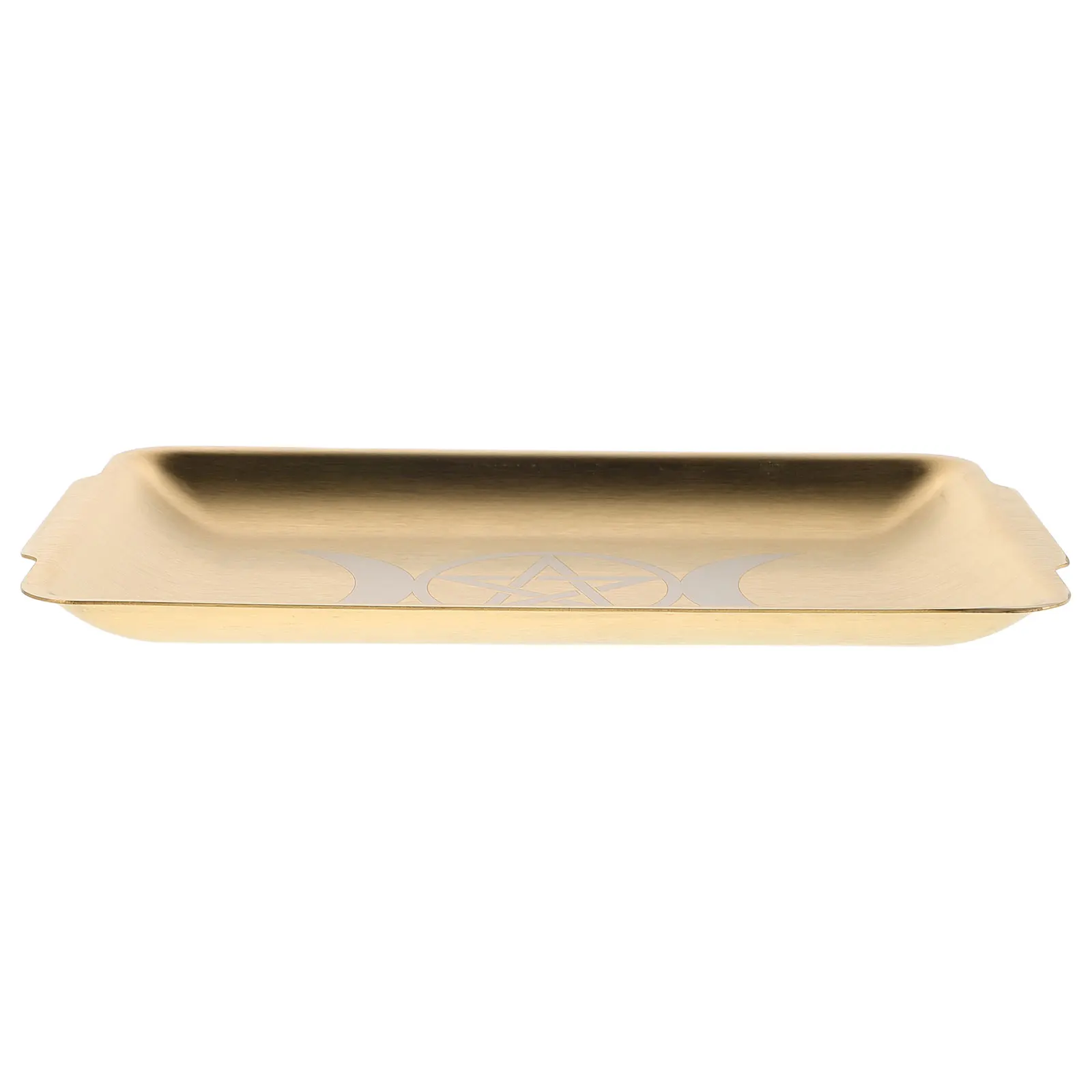 Golden Stainless Steel Herb Storage Tray Elegant Ritual Plate Jewelry Holder For Altar Prayer Tarot Offering Trinket Organizing
Golden Stainless Steel Herb Storage Tray Elegant Ritual Plate Jewelry Holder For Altar Prayer Tarot Offering Trinket Organizing
