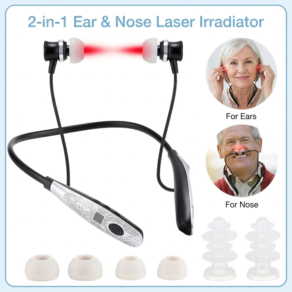 650nm Tinnitus Ear Laser Therapy LLLT Irradiation Earplug for Otitis Media Deafness Rhinitis Sinusiti Nose Care Device
650nm Tinnitus Ear Laser Therapy LLLT Irradiation Earplug for Otitis Media Deafness Rhinitis Sinusiti Nose Care Device