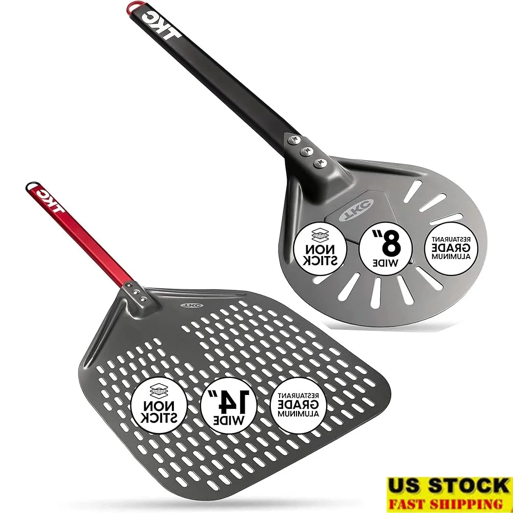 Perforated Pizza Peel Set Commercial Grade 14 Inch XL Spatula 8 Inch Turning Peel Lightweight Durable Aluminum Nonstick Baking
Perforated Pizza Peel Set Commercial Grade 14 Inch XL Spatula 8 Inch Turning Peel Lightweight Durable Aluminum Nonstick Baking