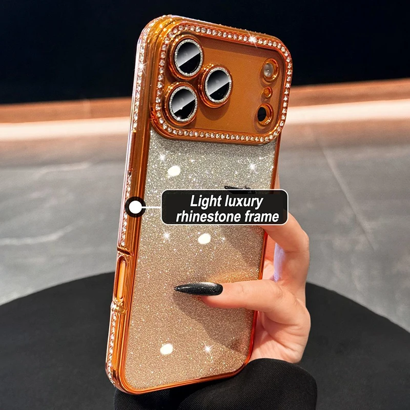 For iPhone 17 Pro Max Case Glitter Diamond Frame Transparen Back Cover for iPhone 17 16 15 14 13 12 Pro Max cases soft Casing
For iPhone 17 Pro Max Case Glitter Diamond Frame Transparen Back Cover for iPhone 17 16 15 14 13 12 Pro Max cases soft Casing