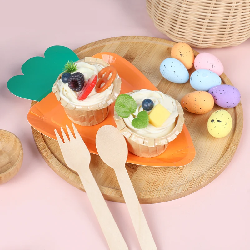 8PCS Easter Paper Plates Carrot Shape Disposable Plates Home Easter Spring Party Tableware Thick Paper Trays Dishes Supplies
8PCS Easter Paper Plates Carrot Shape Disposable Plates Home Easter Spring Party Tableware Thick Paper Trays Dishes Supplies