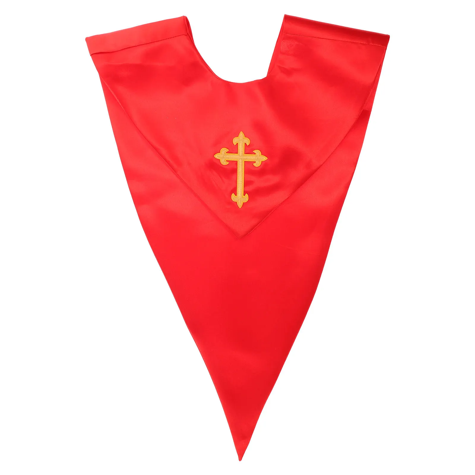 Red Satin V-Shape Choir Stole Reversible Church Stole Cross Choir Members Worship Religious Events Prayer Shawl
Red Satin V-Shape Choir Stole Reversible Church Stole Cross Choir Members Worship Religious Events Prayer Shawl