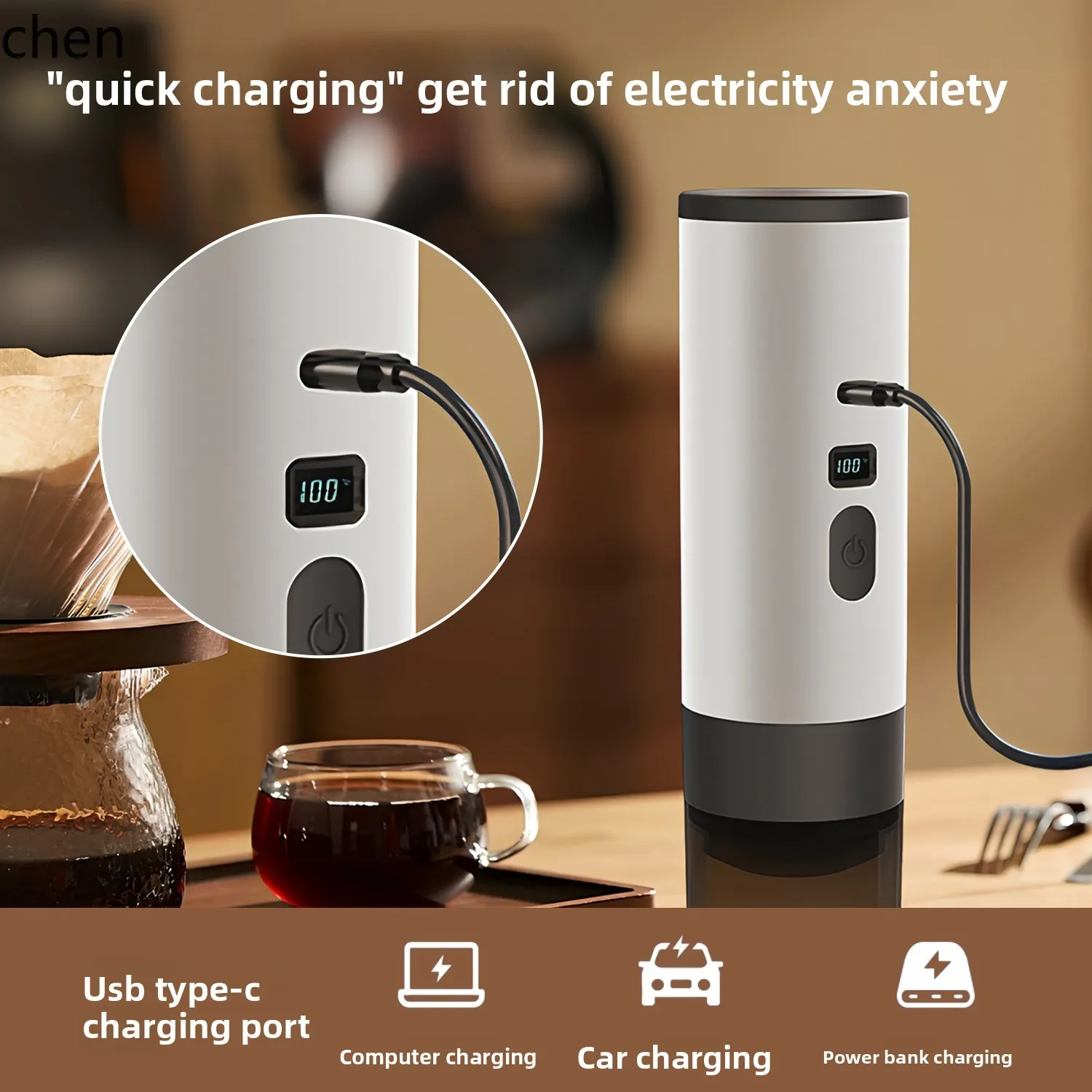 ZML Portable Coffee Machine Small Household Three-in-One Coffee Machine Can Be Heated Wirelessly Outdoor
ZML Portable Coffee Machine Small Household Three-in-One Coffee Machine Can Be Heated Wirelessly Outdoor