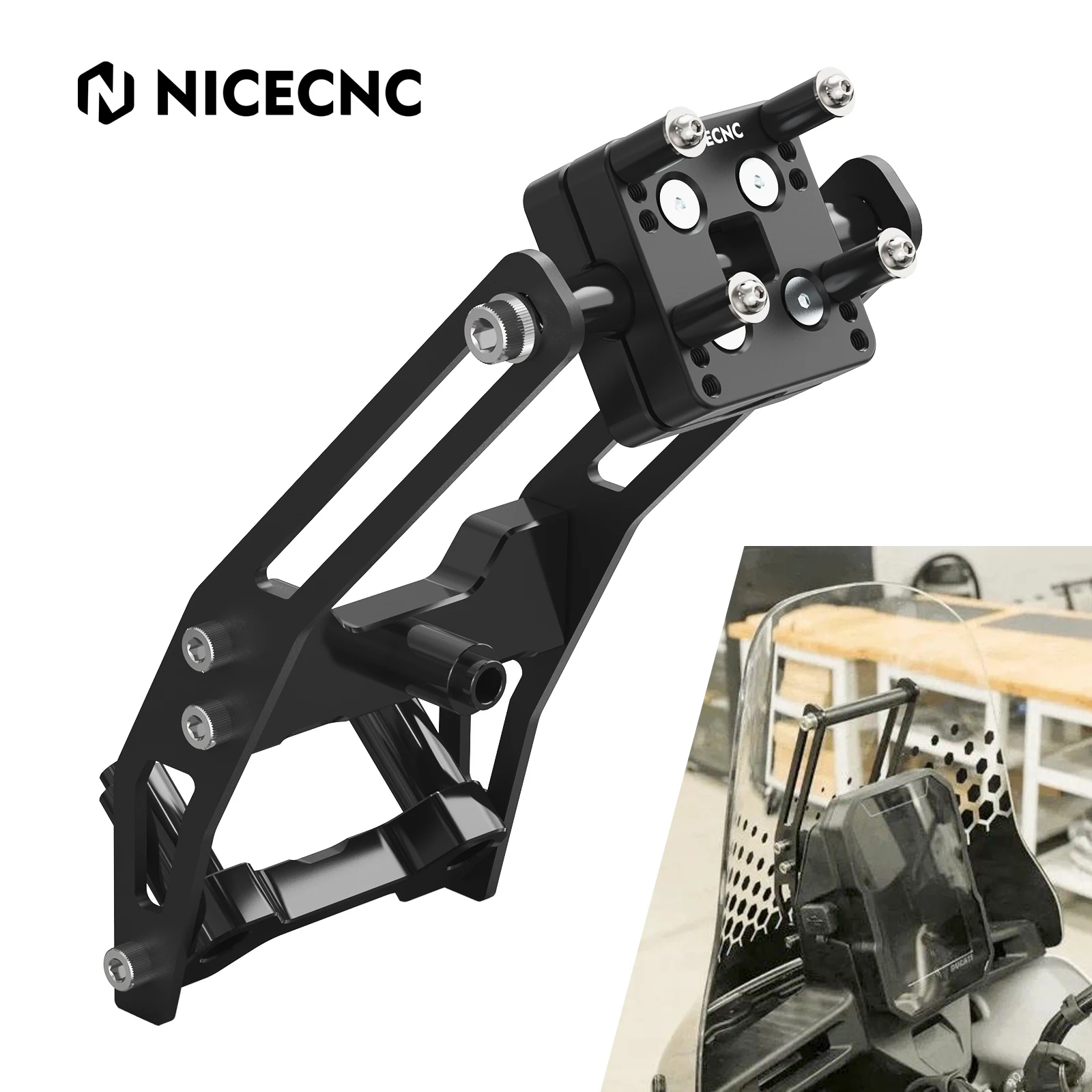 Motorcycle GPS Navigation Brackets for Ducati DesertX Desert X 2022 2023 2024 GPS Mount Bracket Holder AMPS Pattern Bracket
Motorcycle GPS Navigation Brackets for Ducati DesertX Desert X 2022 2023 2024 GPS Mount Bracket Holder AMPS Pattern Bracket
