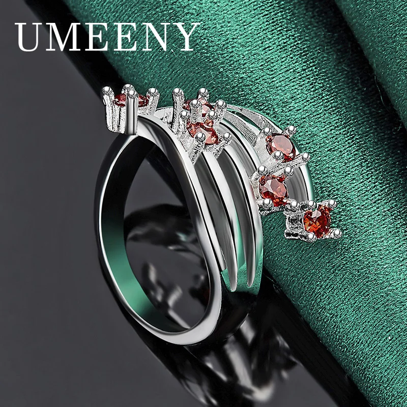 925 Sterling Silver 7/8/9/10 Exquisite 6 Circle Orange Zircon Ring Women Charm Accessories Jewelry Party Wedding
925 Sterling Silver 7/8/9/10 Exquisite 6 Circle Orange Zircon Ring Women Charm Accessories Jewelry Party Wedding