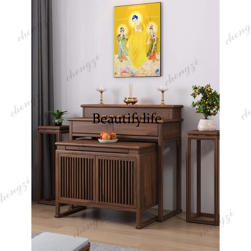 Solid wood table incense table household new Chinese black walnut Buddhist hall tribute table Buddhist altar shrine
Solid wood table incense table household new Chinese black walnut Buddhist hall tribute table Buddhist altar shrine