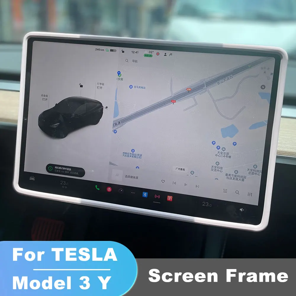 Силиконовая защитная накладка для Tesla Model 3Y, защитная рамка для экрана навигации с центральным управлением, черный, розовый, белый, серый
Силиконовая защитная накладка для Tesla Model 3Y, защитная рамка для экрана навигации с центральным управлением, черный, розовый, белый, серый