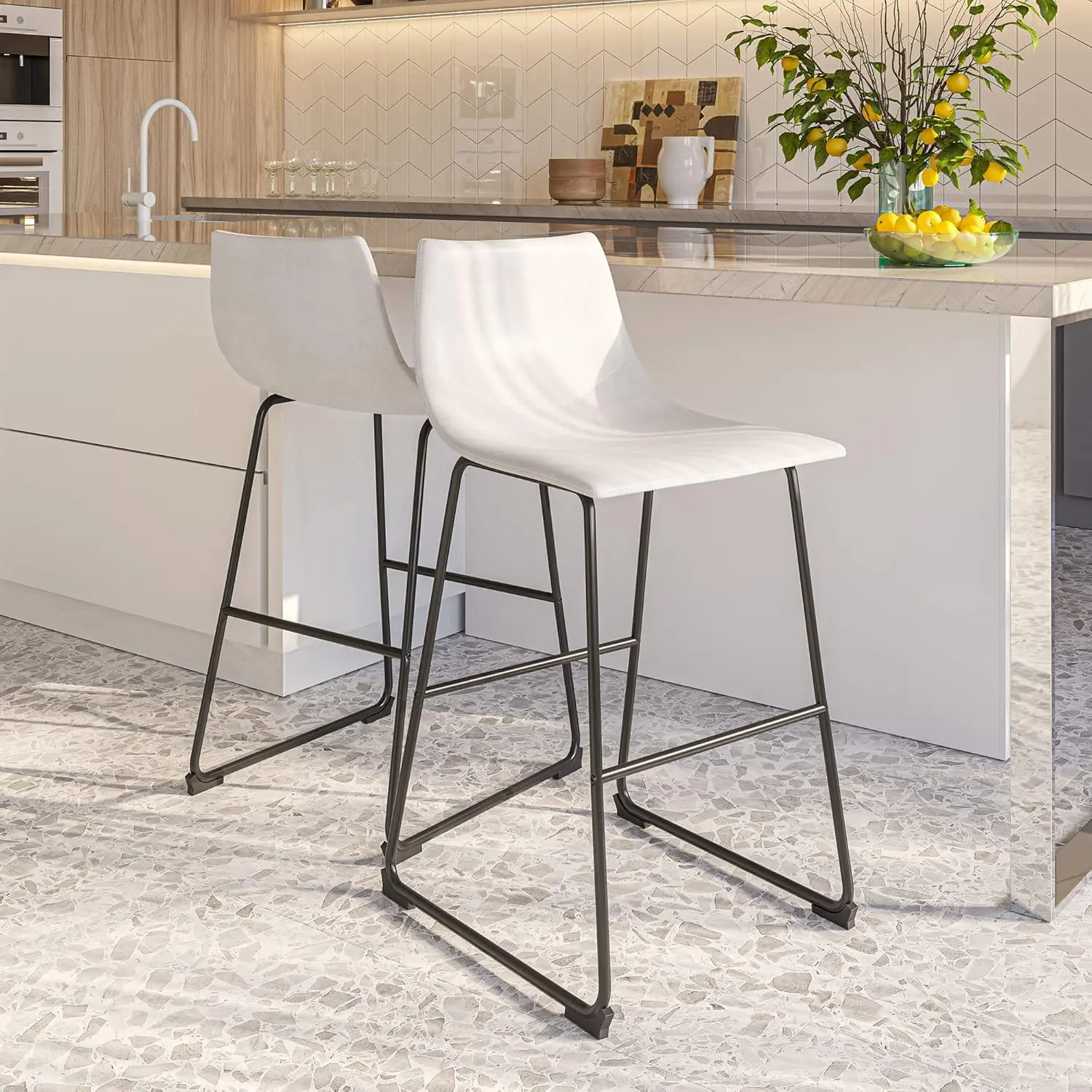 Faux Leather Barsools Set Of 2, Modern Upholstered Counter Height Island Stools Molded Low Ba Bar Stools For Kitchen Island Or
Faux Leather Barsools Set Of 2, Modern Upholstered Counter Height Island Stools Molded Low Ba Bar Stools For Kitchen Island Or