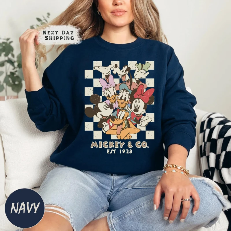 Potdemiel Vintage Mickey & Co 1928 Crewneck, Mickey and Friends Sweatshirt, Retro Disneyland Sweater
Potdemiel Vintage Mickey & Co 1928 Crewneck, Mickey and Friends Sweatshirt, Retro Disneyland Sweater