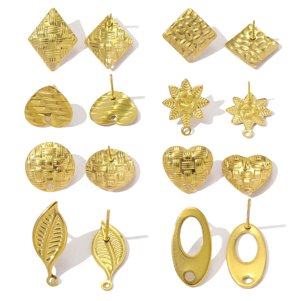 5Pairs/Lot Stainless Steel Fashion Leaf Earrings Vintage Heart Round Stud Earrings For Women Girls Gift Jewelry
5Pairs/Lot Stainless Steel Fashion Leaf Earrings Vintage Heart Round Stud Earrings For Women Girls Gift Jewelry