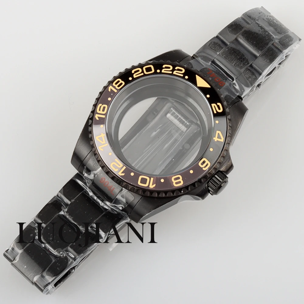 40mm Black PVD NH35 Case for Submariner GMT Yacht NH34 NH35 NH36 movement 28.5mm Dial Sapphire Glass Oyaster Bracelet Watch Case
40mm Black PVD NH35 Case for Submariner GMT Yacht NH34 NH35 NH36 movement 28.5mm Dial Sapphire Glass Oyaster Bracelet Watch Case