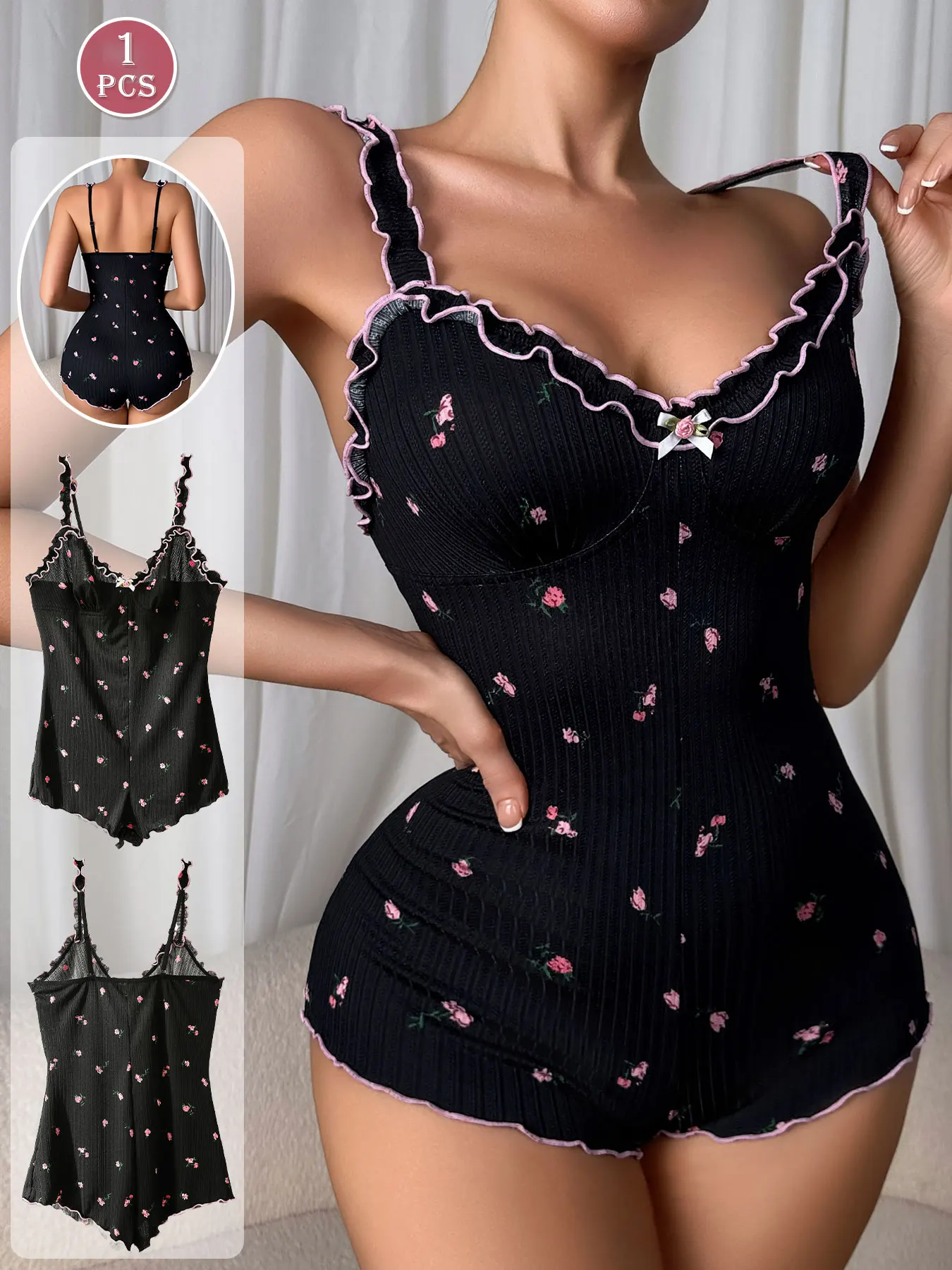 Women's one-piece sleeveless pajama jumpsuit, suitable for sleeping and casual wear, women's loungewear
Women's one-piece sleeveless pajama jumpsuit, suitable for sleeping and casual wear, women's loungewear