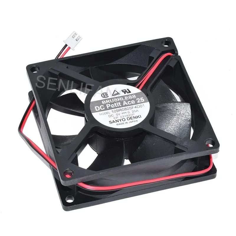 Новый квадратный охлаждающий вентилятор для SANYO 109R0805F4D01 DC5V 0.25A с двумя проводами
Новый квадратный охлаждающий вентилятор для SANYO 109R0805F4D01 DC5V 0.25A с двумя проводами