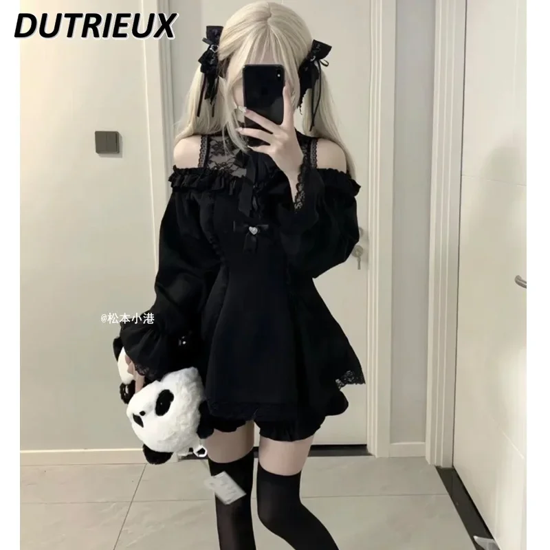 Black Lace Long Sleeve Top and Skirt Japanese College Style Uniform Suit Sweet Cute Women's Spring Autumn 2 Pieces Sets
Black Lace Long Sleeve Top and Skirt Japanese College Style Uniform Suit Sweet Cute Women's Spring Autumn 2 Pieces Sets