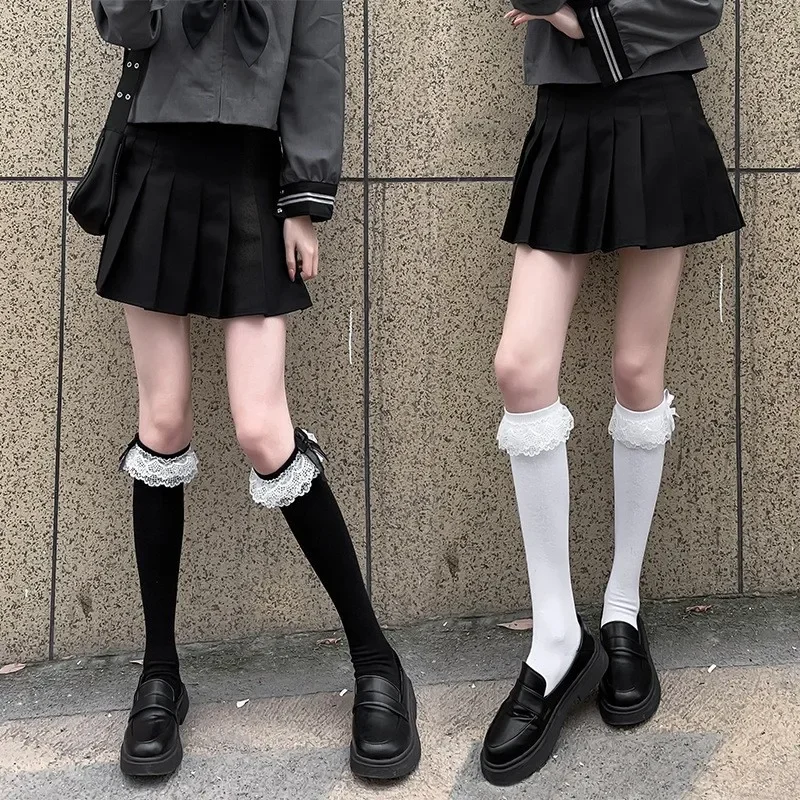 Black Lolita Knee Socks Women Stockings Girl Lace Ruffle Socks Stockings Women Ultra-thin Transparent Long Socks Stocking Summer
Black Lolita Knee Socks Women Stockings Girl Lace Ruffle Socks Stockings Women Ultra-thin Transparent Long Socks Stocking Summer