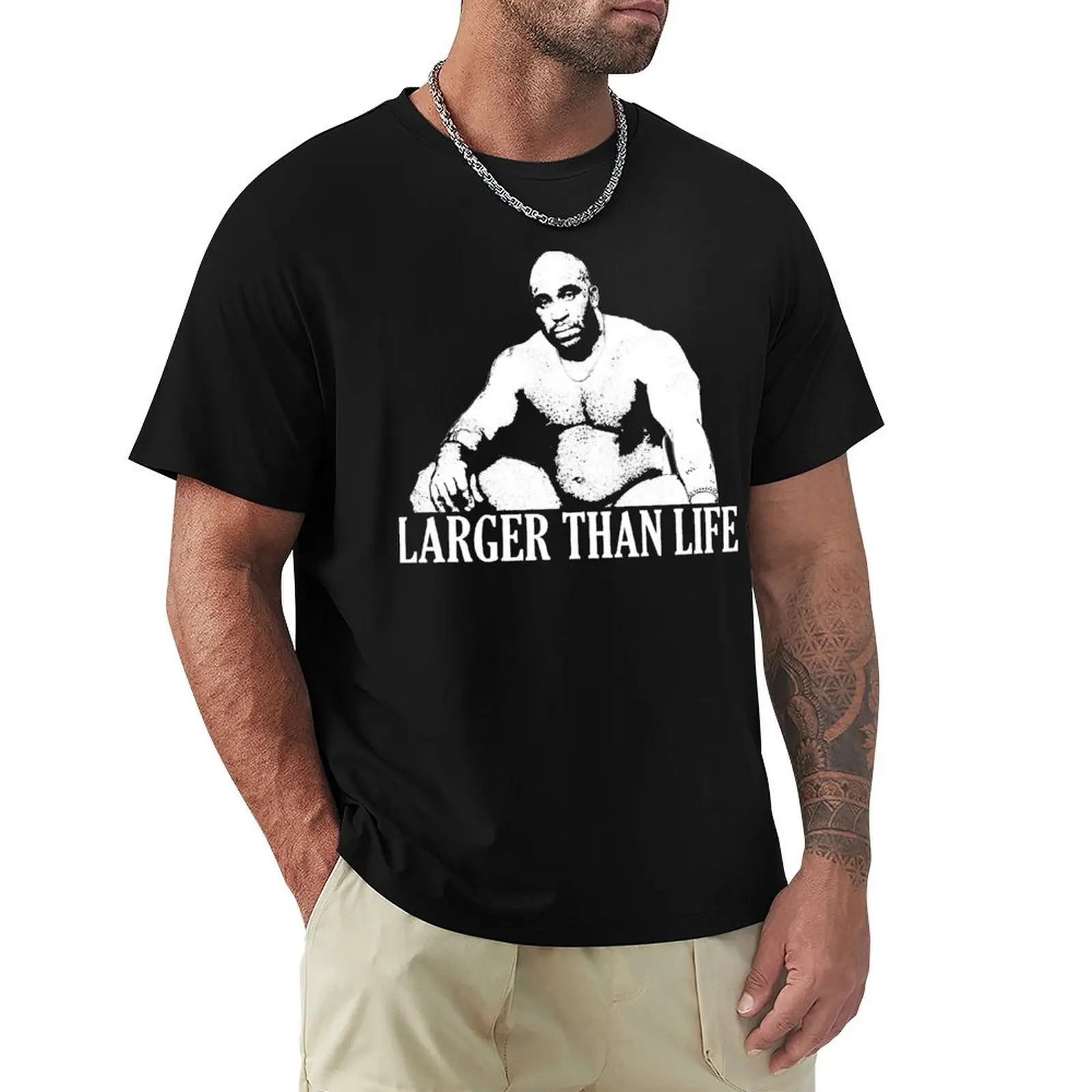 Larger Than Life T-Shirt Casual Fashion Short Sleeve Cotton T-Shirt
Larger Than Life T-Shirt Casual Fashion Short Sleeve Cotton T-Shirt
