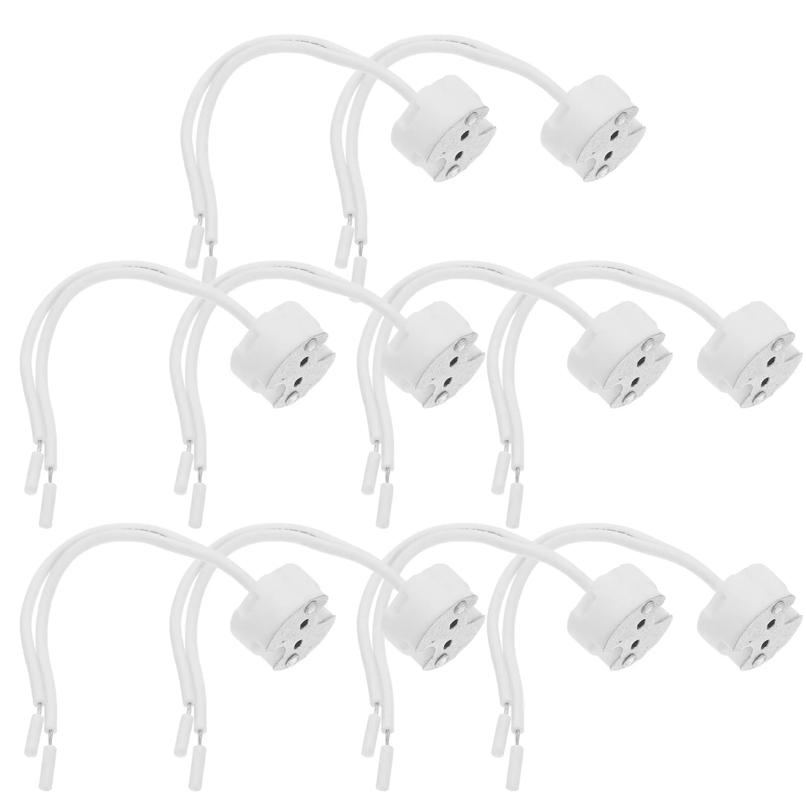 10Pcs Ceramic Lamp Holder Round .3 Gu5.3 Mr16 Base Quartz Socket Adapter Silicone Wire for Landscape Lighting Wax Warmer Bulbs
10Pcs Ceramic Lamp Holder Round .3 Gu5.3 Mr16 Base Quartz Socket Adapter Silicone Wire for Landscape Lighting Wax Warmer Bulbs