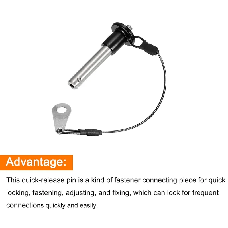 ABRU-2 Pack Быстроразъемный штифт из нержавеющей стали 304 Шариковый стопорный штифт с кнопкой Круглая ручка Ремешок Используемая длина 30 мм
ABRU-2 Pack Быстроразъемный штифт из нержавеющей стали 304 Шариковый стопорный штифт с кнопкой Круглая ручка Ремешок Используемая длина 30 мм