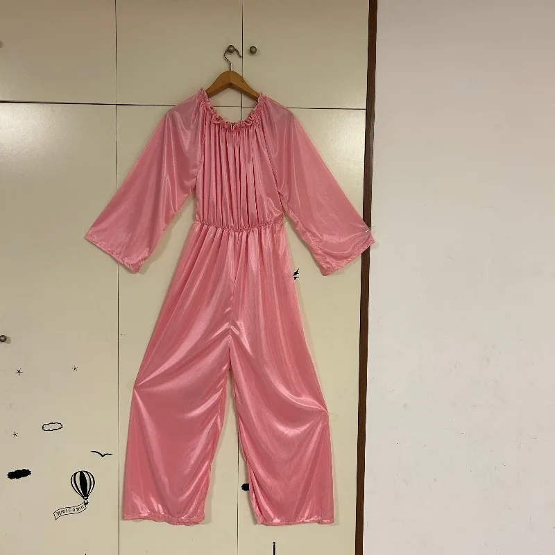 9color Men Women Pink Ice Silk Plus Size Sleep Satin Silky Jumpsuit Waist Elastic Bodysuit Wide Leg Pants Long Sleeve Pajamas
9color Men Women Pink Ice Silk Plus Size Sleep Satin Silky Jumpsuit Waist Elastic Bodysuit Wide Leg Pants Long Sleeve Pajamas