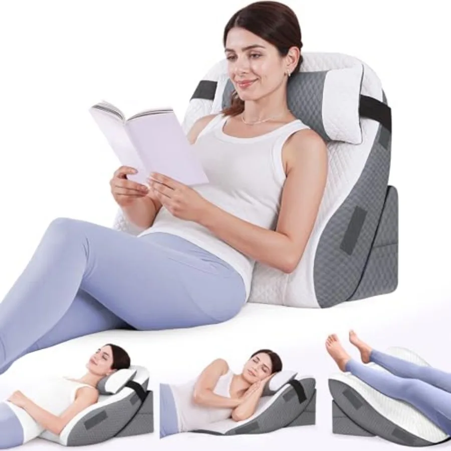 ZIKEE Adjustable Wedge Pillow Headboard Set for Sleeping and After Surgery Ergonomic Reading Pillow for Sitting in Bed Bed Wedg
ZIKEE Adjustable Wedge Pillow Headboard Set for Sleeping and After Surgery Ergonomic Reading Pillow for Sitting in Bed Bed Wedg