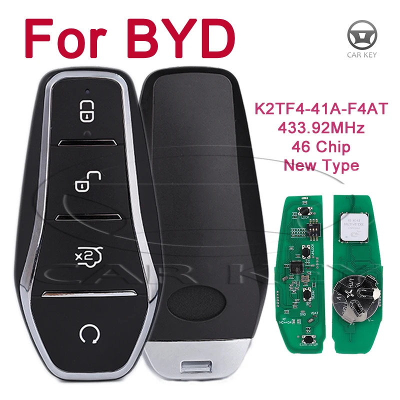 Автомобильный ключ с дистанционным управлением для BYD Qin PLUS DM-i Qin PLUS EV Yuan PLUS SONG Keyless Go K2TF4-41A-F4AT 433,92 МГц ID46 Чип
Автомобильный ключ с дистанционным управлением для BYD Qin PLUS DM-i Qin PLUS EV Yuan PLUS SONG Keyless Go K2TF4-41A-F4AT 433,92 МГц ID46 Чип