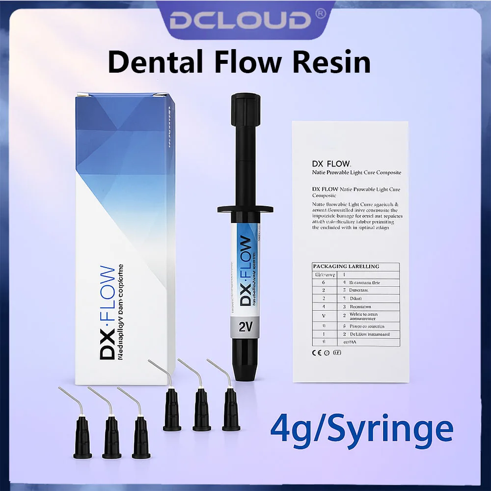 3g/Pc Dnetal Flow Light Curing Resins Composite Resin Teeth Filling Material Micro Hybrid Flowable Low Medium High Flow A2 A3
3g/Pc Dnetal Flow Light Curing Resins Composite Resin Teeth Filling Material Micro Hybrid Flowable Low Medium High Flow A2 A3