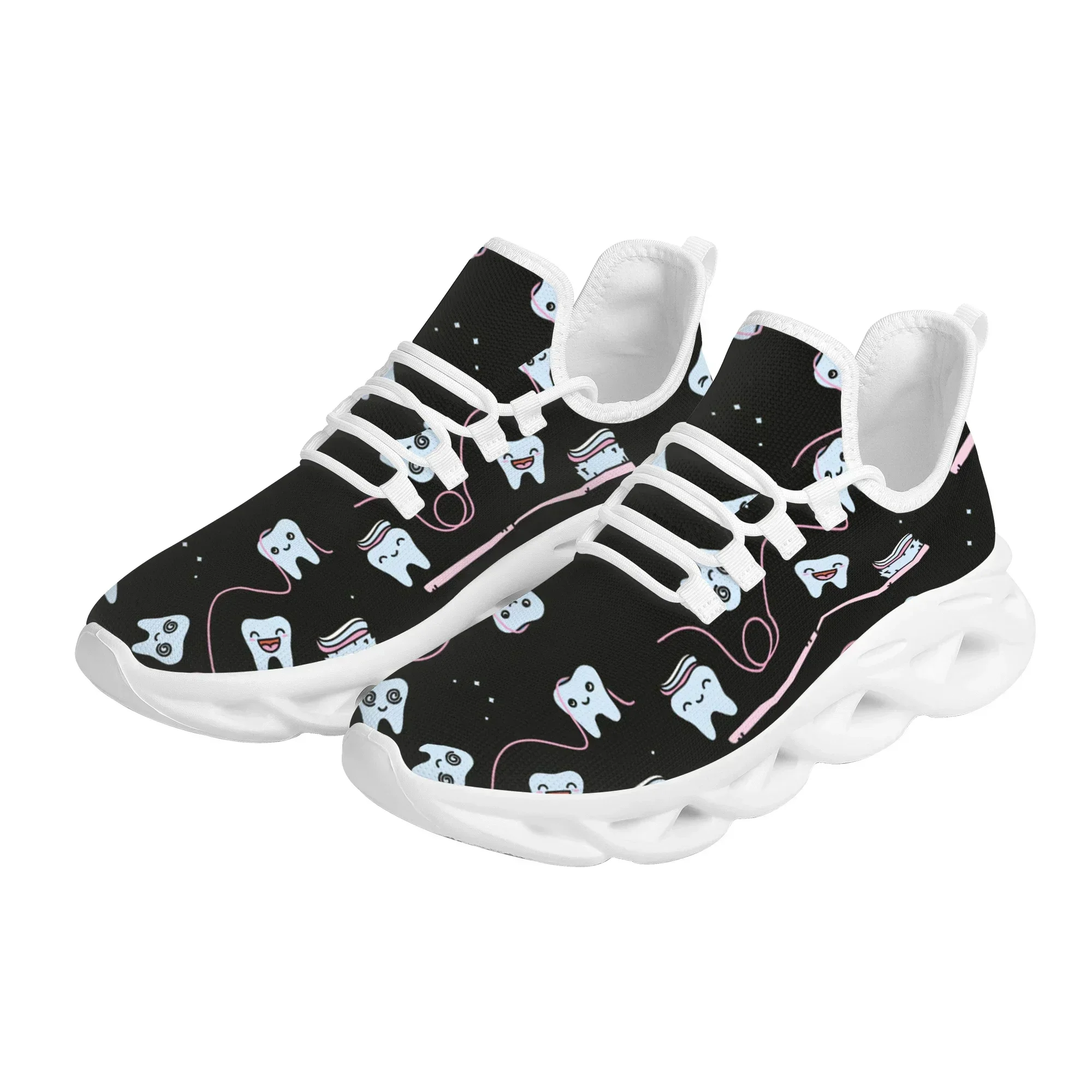 Women Breathable Soft Sole Sneakers Dental Theme Style Casual Lace Up Flats Shoes Cute Teeth Printing Vulcanized Shoes Female
Women Breathable Soft Sole Sneakers Dental Theme Style Casual Lace Up Flats Shoes Cute Teeth Printing Vulcanized Shoes Female