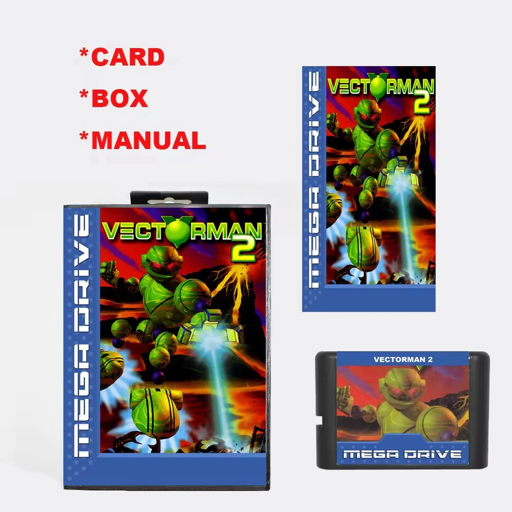 Игровая карта Vectorman 2 16 бит MD с европейской коробкой и руководством для консолей Sega megadgenesis
Игровая карта Vectorman 2 16 бит MD с европейской коробкой и руководством для консолей Sega megadgenesis